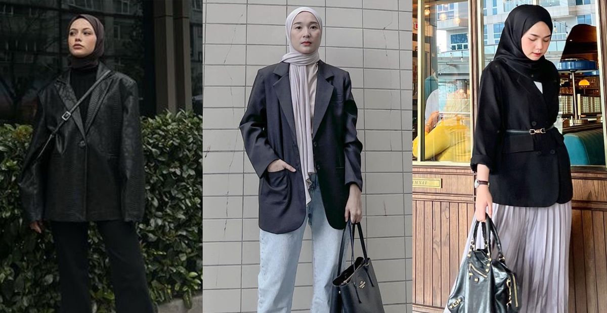 Tips Ootd Blazer Wanita Dan Hijab Untuk Acara Formal Toko Kain Surabaya